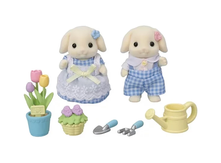 Tuinierenset-bloemen-hangoorkonijn-broer-zus