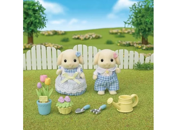 Tuinierenset-bloemen-hangoorkonijn-broer-zus