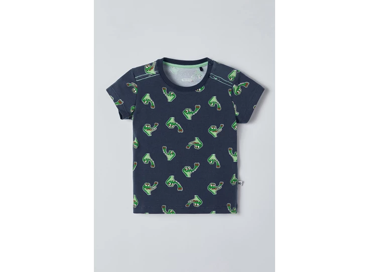 Unisex-Pyjama-blauw-krokodil-print-3m