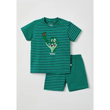 Unisex-Pyjama-marine-blauw-grasgroen-gestreept-krokodil-1m