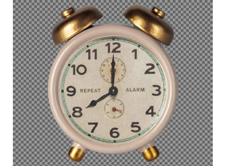 Wekker-Muis-Poederkleurig