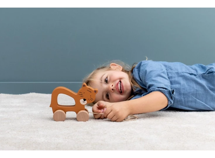 Wooden-pull-along-toy-Mr-Tiger