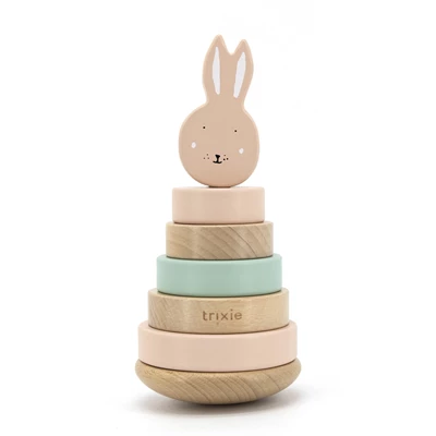 Wooden-stacking-toy-Mrs-Rabbit