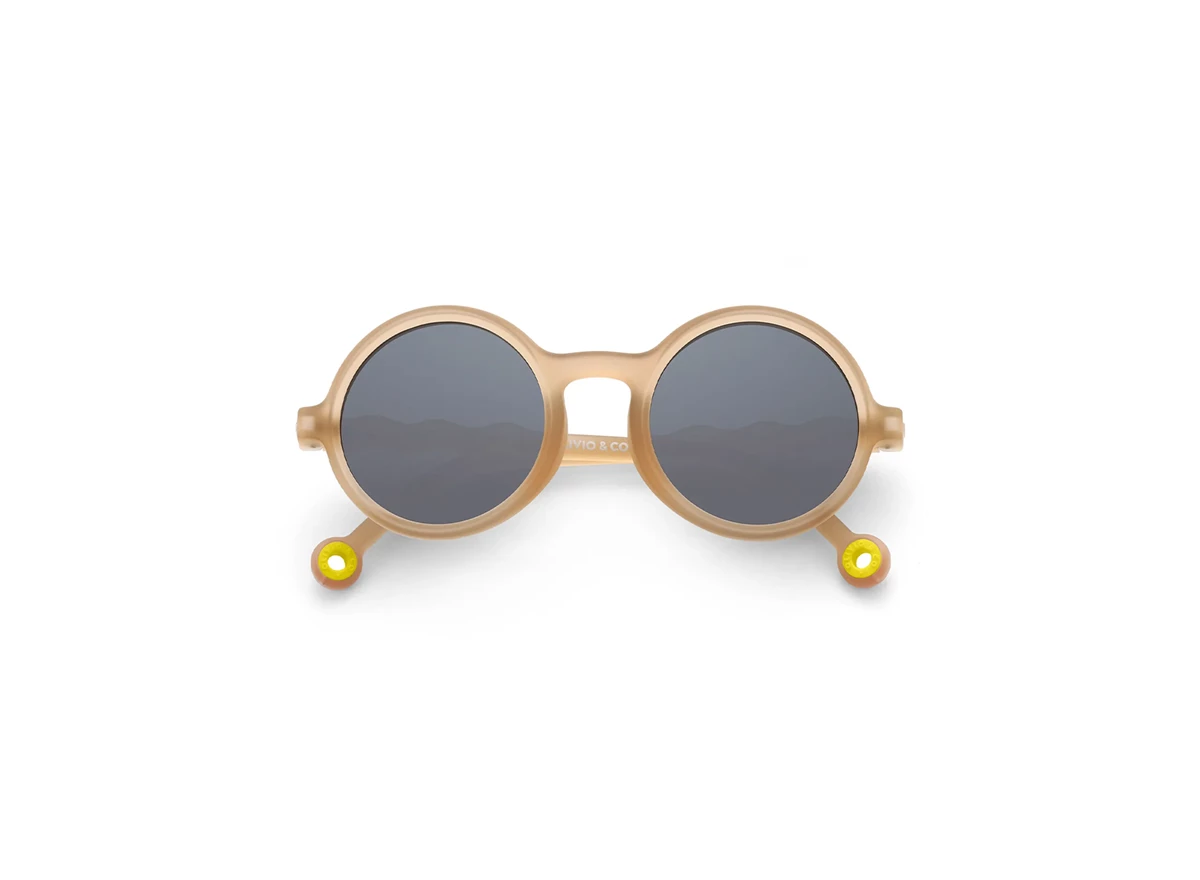 Zonnebril-5-12j-Classic-Olivio-Round-Polarized-Sand-Beige