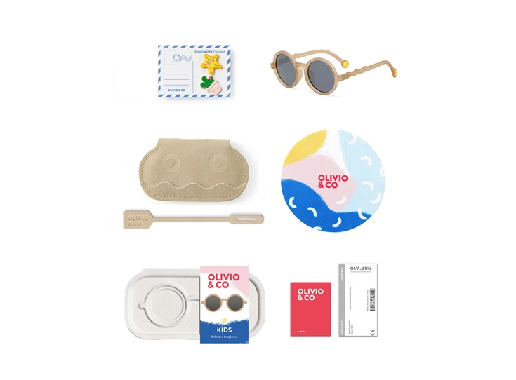 Zonnebril-5-12j-Classic-Olivio-Round-Polarized-Sand-Beige