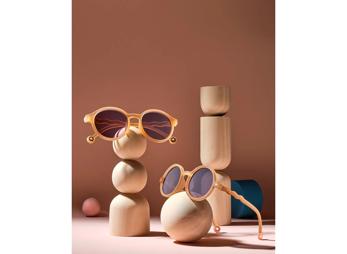 Zonnebril-5-12j-Classic-Olivio-Round-Polarized-Sand-Beige
